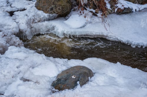 Preview: Winter Scenery With Frozen Vanadzor River, Armenia