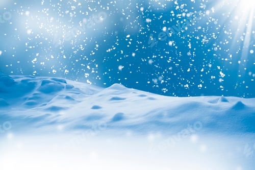Preview: Serene Snowscape with Gentle Falling Snowflakes