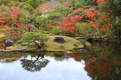 Preview: Traditional Japanese Garden In Autumn - Isuien Garden Of Nara, Japan. Autumn Foliage.
