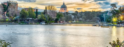 Preview: Scenic View Over The Artificial Lake In The Eur District, Rome, Italy