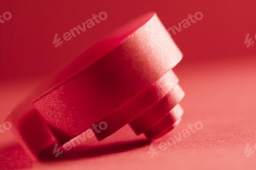Preview: Macro, Abstract, Background Picture Of Red Paper Spirals On Paper Background