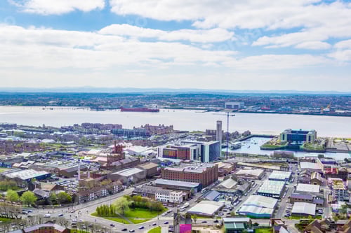 Preview: Aerial View Of Brick Houses In Liverpool, England