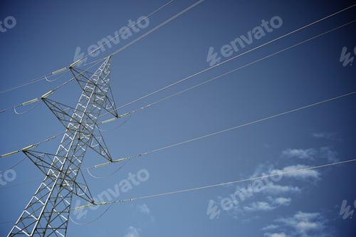 Preview: Power Line In Zaragoza Province, Aragon, Spain