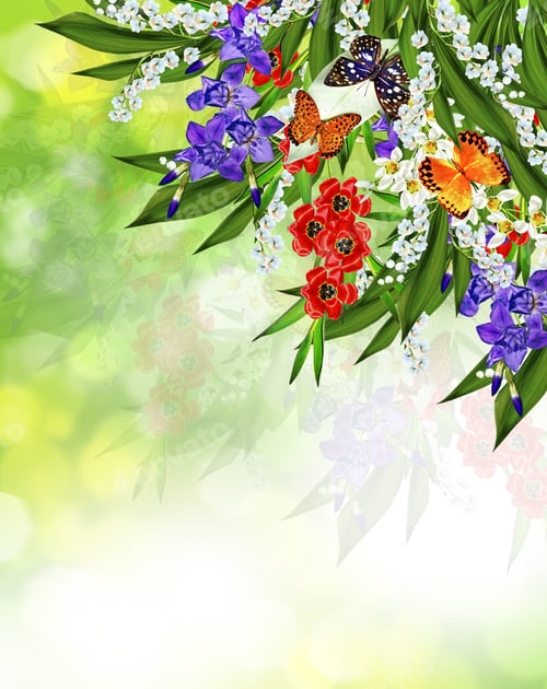 Preview: Flowers And Butterflies