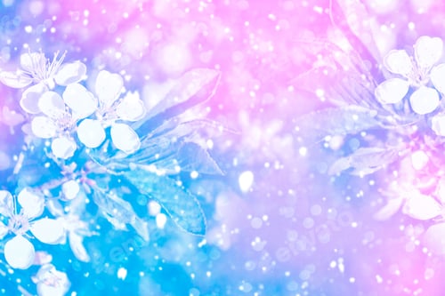 Preview: Blossoming Branch Apple. Bright Colorful Spring Flowers