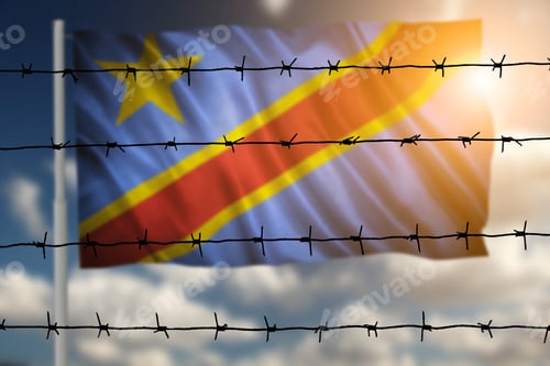 Preview: Flag With Original Proportions. Flag Of The Democratic Republic Of The Congo