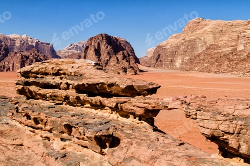 Preview: Wadi Rum Know As Valley Of The Moon, Jordan, Middle East. The Desert Was Used As Filming Location