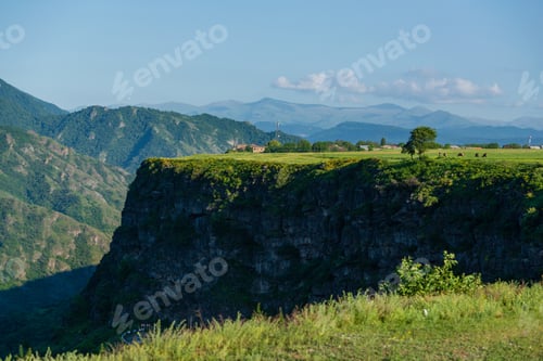 Preview: Landscape With Alone Tree And Mountains, Armenia