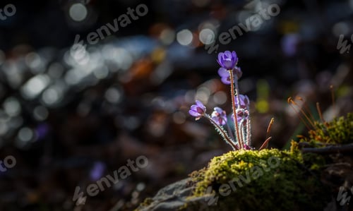 Preview: Hepatica Flower In The Spring Forest