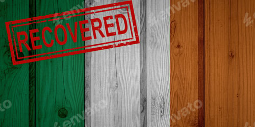 Preview: Flag Of Ireland That Survived Or Recovered From The Infections Of Corona Virus Epidemic Or