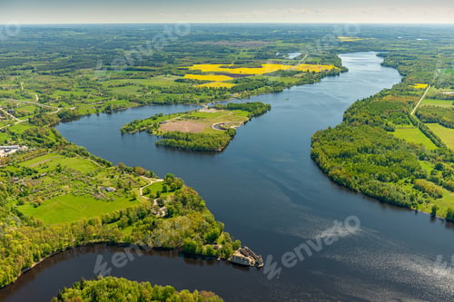 Preview: Aerial View Over The Town Koknese (Latvia)