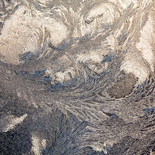 Preview: Ice Flowers On Glass - Texture And Background. High Resolution And Sharp, Beautiful Details