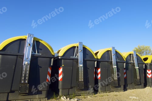 Preview: Bins Group For Plastic Recycling And Blue Sky