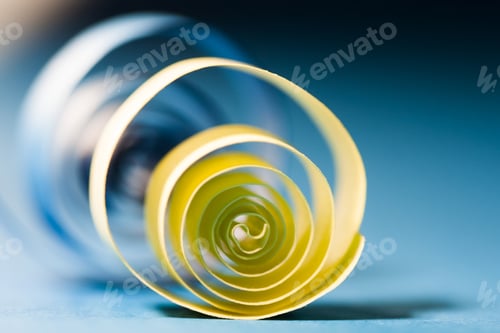 Preview: Macro, Abstract, Background Picture Of Colored Paper Spirals On Paper Background