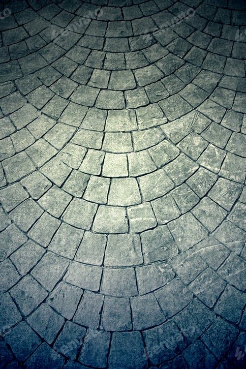 Preview: Soil Decorated With Shapes, Decorated Detail Pavement In The City, Urban Decoration