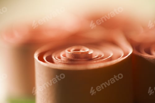 Preview: Macro, Abstract Picture Of Colored Paper Spirals On Paper Background