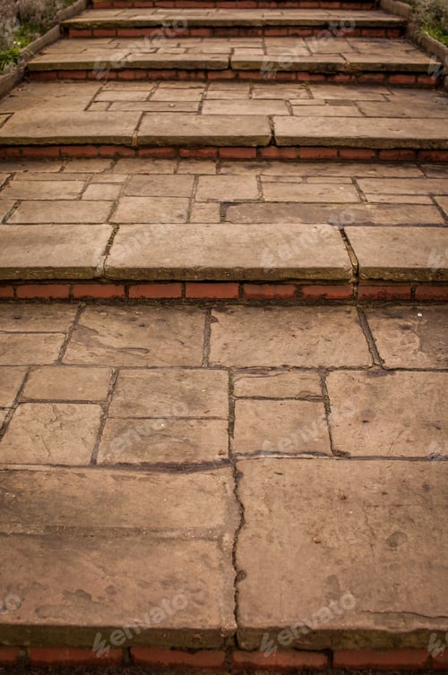 Preview: Old Wide Stairs In The Rookery Park In London