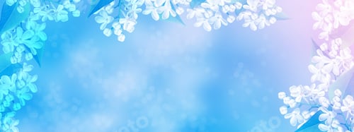 Preview: Spring Landscape. Bunches Of Flowers Of Lilac