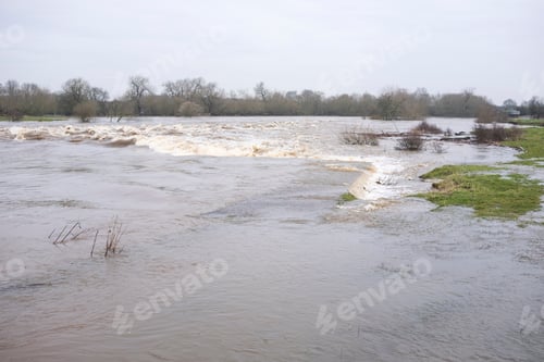 Preview: Flooded River Bursting Its Banks