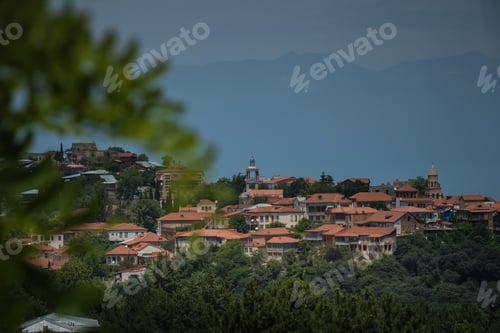 Preview: Sighnaghi Panoramic View, Kakheti Region Of Georgia. A Popular Place Among Tourists. City Of Love