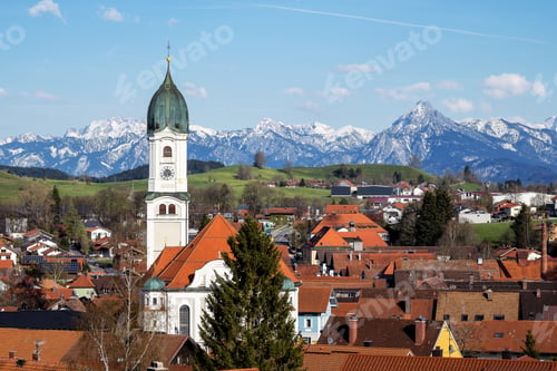 Preview: Nesselwang Is A Municipality In The District Of Ostallgaeu In Bavaria In Germany; It Is An Often