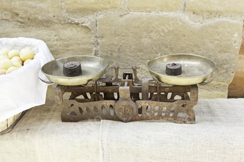 Preview: Scales For Weighing Food, Detail Of A Tool For Weighing, Old Tool
