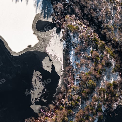 Preview: Aerial View Over The Lake In Springtime