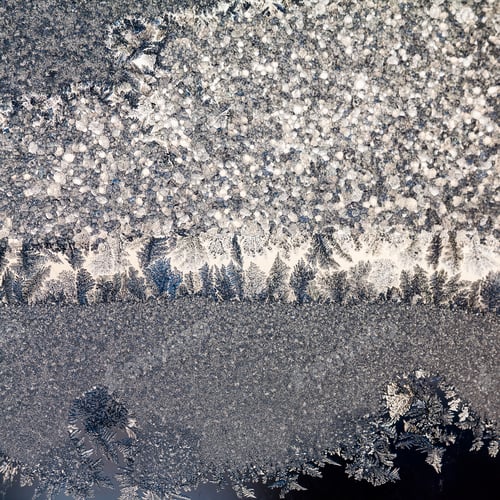 Preview: Ice Flowers On Glass - Texture And Background. High Resolution And Sharp, Beautiful Details