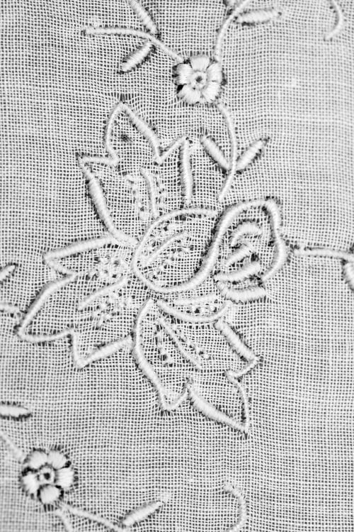 Preview: Vintage Textile Texture With Beautiful, Fine Embroidery