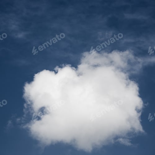 Preview: Beautiful, Fluffy, White And Grey Clouds And Blue Sky