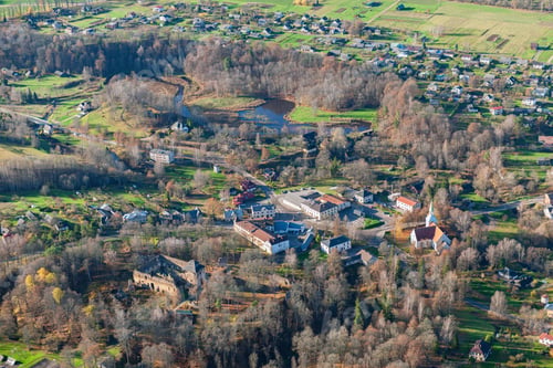 Preview: Aerial View Over The Rauna Town (Latvia)