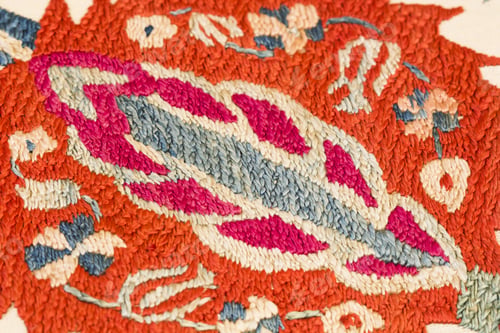 Preview: Textile Texture With Nature And Floral Pattern From A Pillowcase