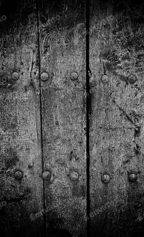 Preview: Old Wood With Rusty Screws, Detail Of The Passage Of Time, Abandonment