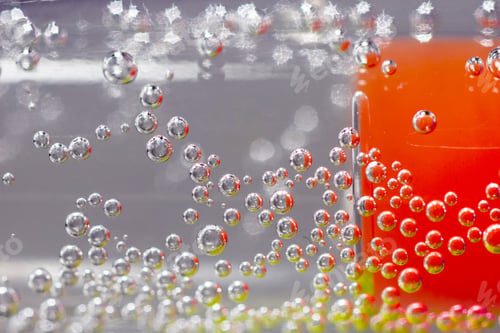Preview: Abstract Composition With Underwater Tubes With Colorful Jelly Balls Inside And Bubbles