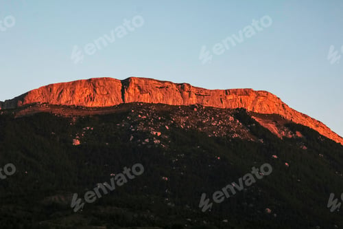 Preview: Mont Ceuze In Early Morning Sunlight From The Hamlet Of Sant Laurent, Sigoyer, Haute Alpes, France