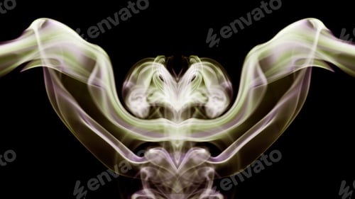 Preview: Smoke Shapes On Black Background