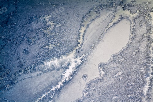 Preview: Ice Flowers On Glass - Texture And Background. High Resolution And Sharp, Beautiful Details