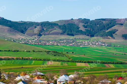 Preview: Amazing Landmark With Village And Field