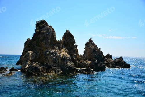Preview: Rocks , Sea And Blue Sky.Corfu Islands,Greece