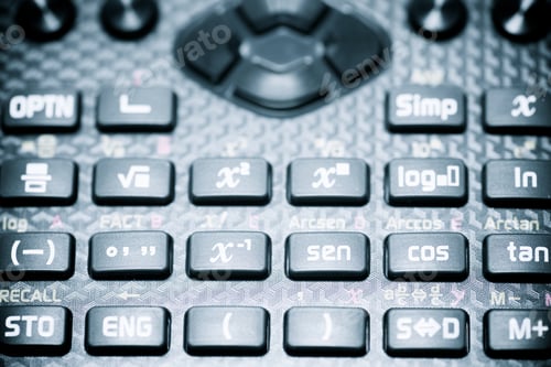 Preview: Close-Up Of Buttons A Scientific Calculator.