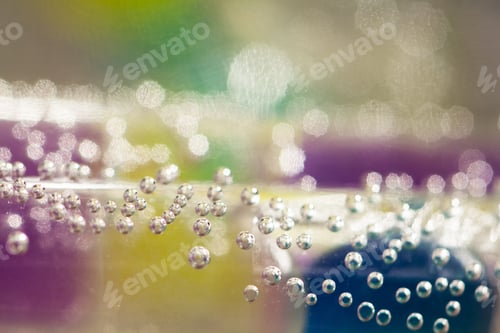 Preview: Abstract Composition With Underwater Tubes With Colorful Jelly Balls Inside And Bubbles