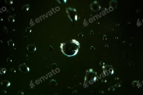 Preview: Raindrops On The Window Glass, Toned, Close Up