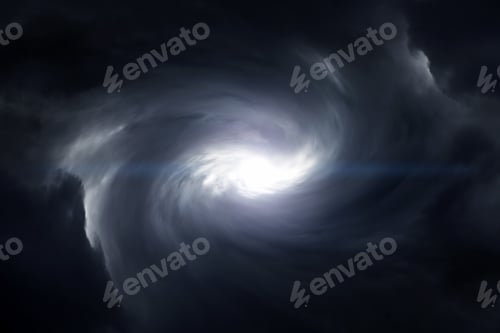 Preview: Blurred Swirl In The Dark Storm Clouds