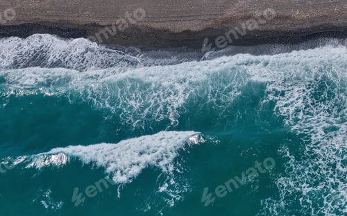 Preview: Aerial Vertical View Over The Seaside And Beach In Crete (Greece)