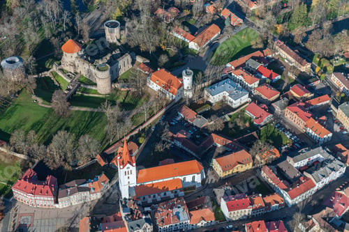 Preview: Aerial View Over The Cesis City (Latvia)