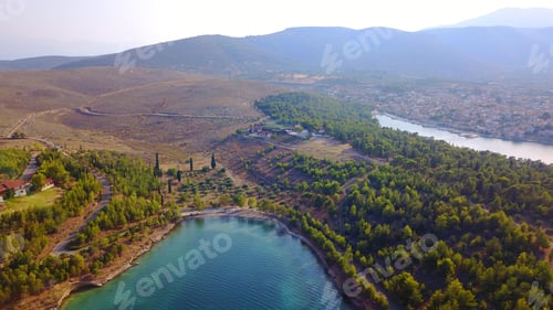 Preview: Aerial Birds Eye View Photo Taken By Drone From Seascape In Picturesque And Historic Fishing