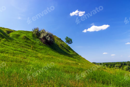 Preview: Green Hill On A Sunny Summer Day