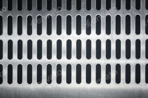 Preview: Stainless Steel Grating With Oblong Holes, Close Up