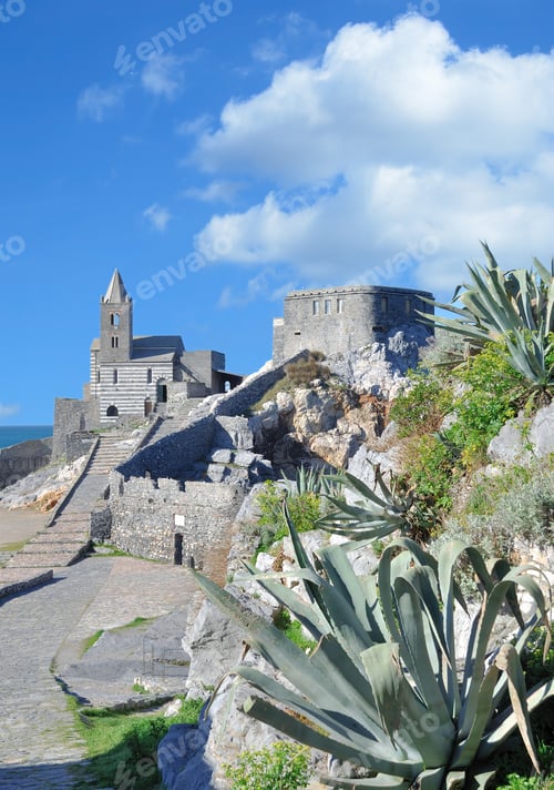Preview: Famous Church Of San Pietro In Porto Venere,Italian Riviera,Liguria,Italy