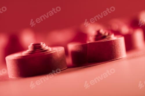 Preview: Macro, Abstract, Background Picture Of Red Paper Spirals On Paper Background